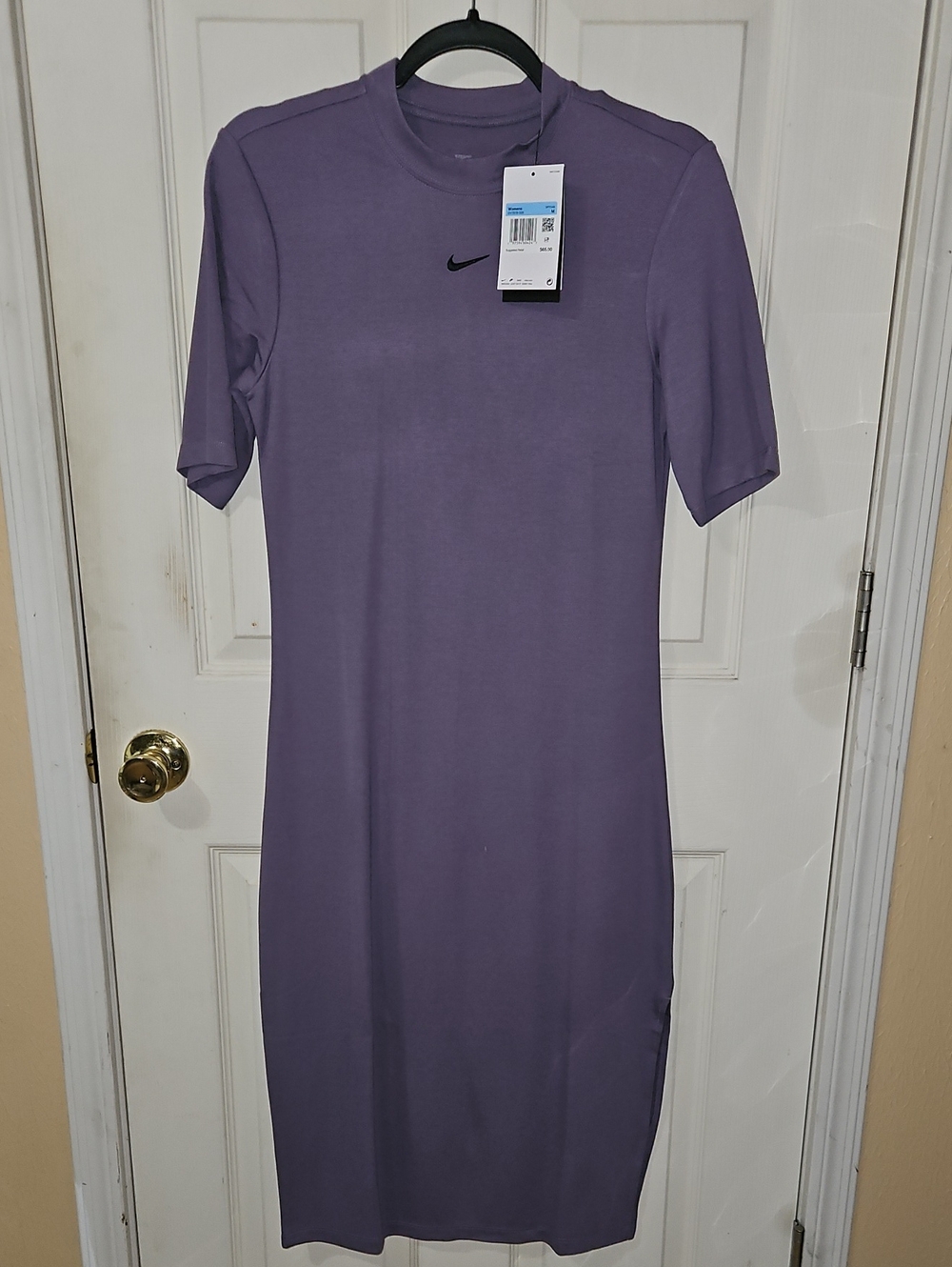 Nike Lavender Short-Sleeve Midi Dress